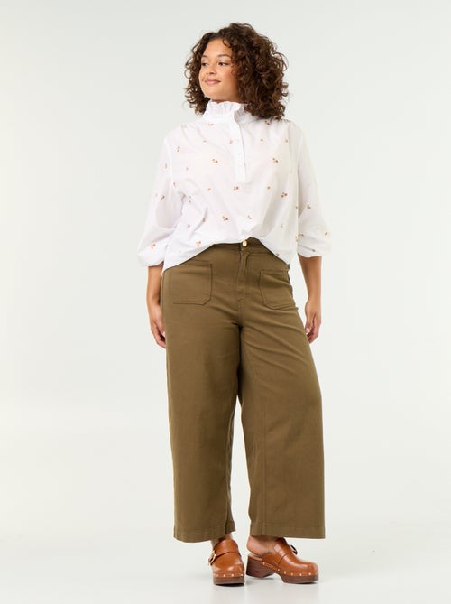 Broek met wijde pijpen / wide leg met standaard taille - Kiabi