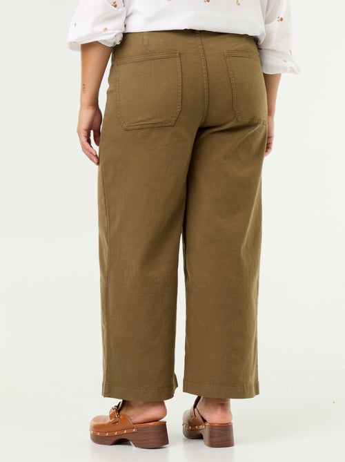 Broek met wijde pijpen / wide leg met standaard taille - Kiabi
