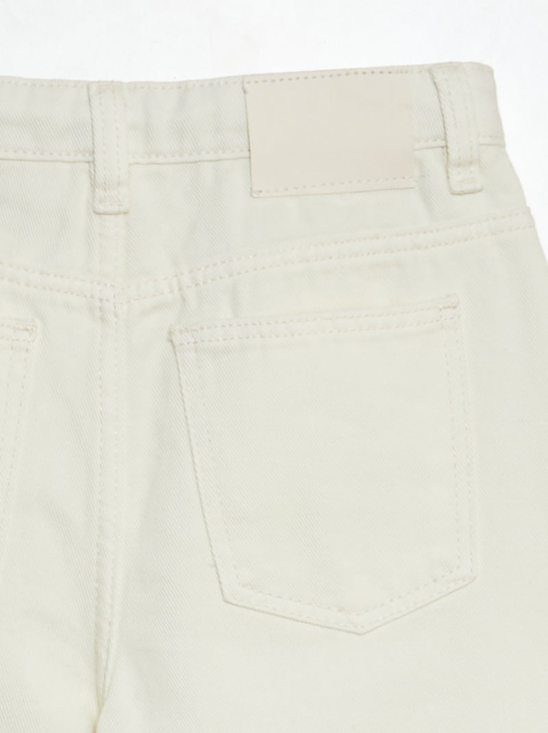 Broek met wijde pijpen WIT - Kiabi