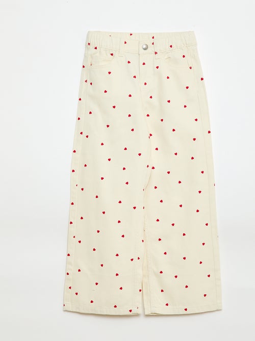 Broek met wijde pijpen - Kiabi