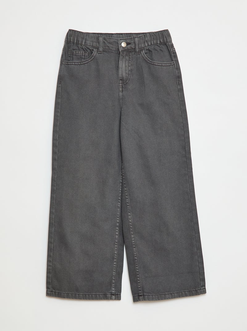 Broek met wijde pijpen Zwart - Kiabi