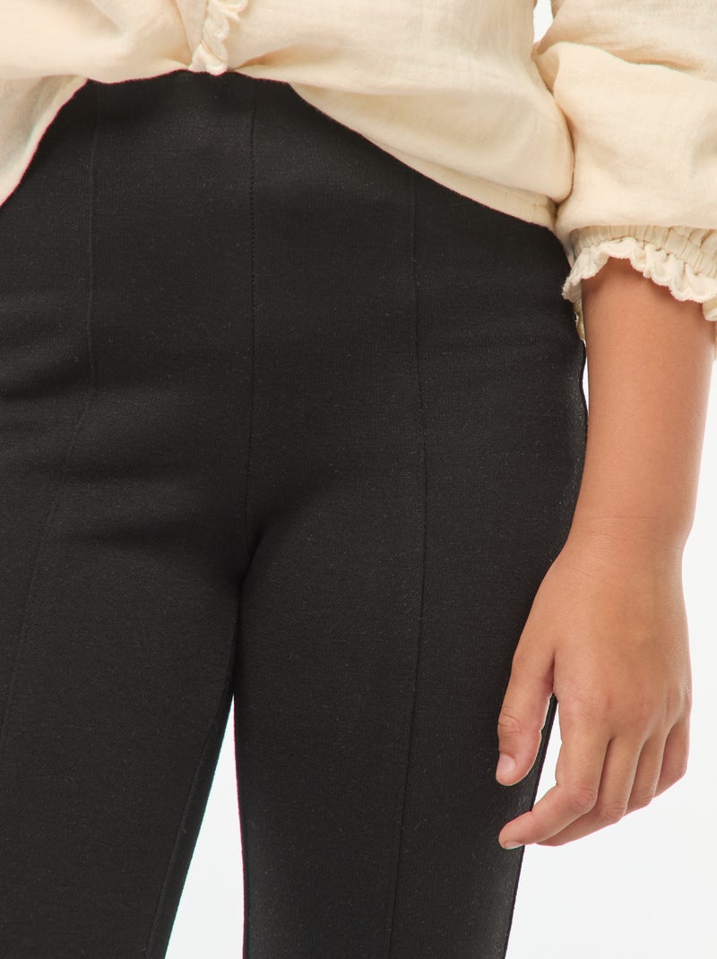 Broek met wijde pijpen zwart - Kiabi