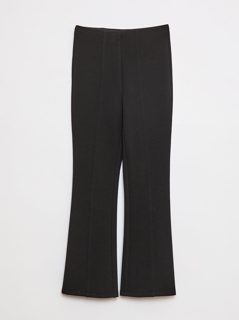 Broek met wijde pijpen zwart - Kiabi