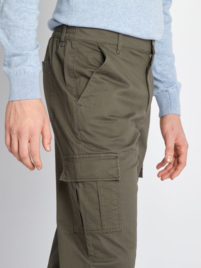 Broek met zakken - L36 KAKI - Kiabi