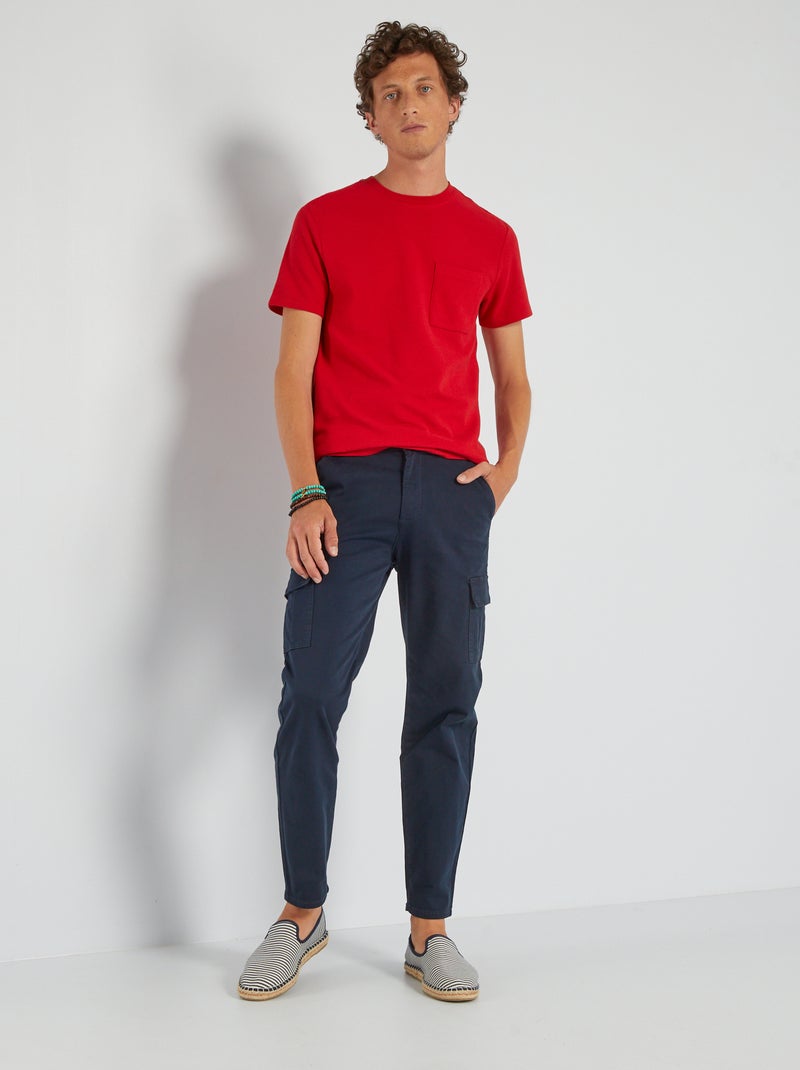 Broek met zakken BLAUW - Kiabi