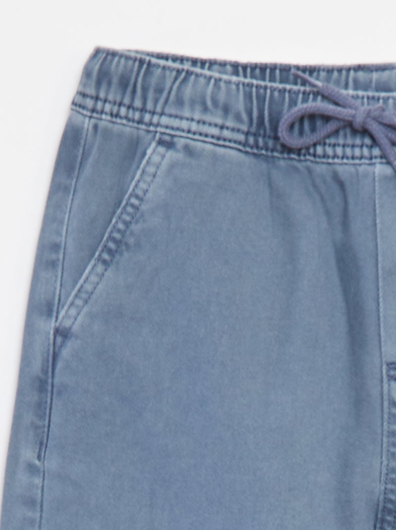 Broek met zakken en elastische tailleband Blauw - Kiabi