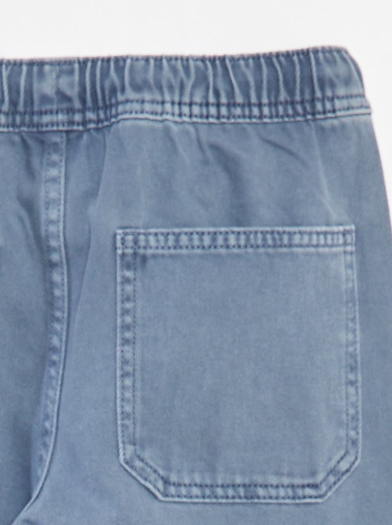 Broek met zakken en elastische tailleband Blauw - Kiabi