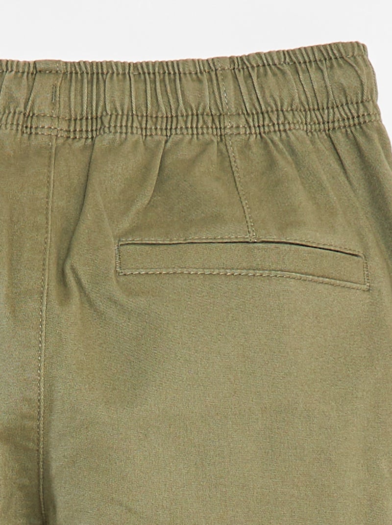 Broek met zakken en verstelbare taille groen - Kiabi