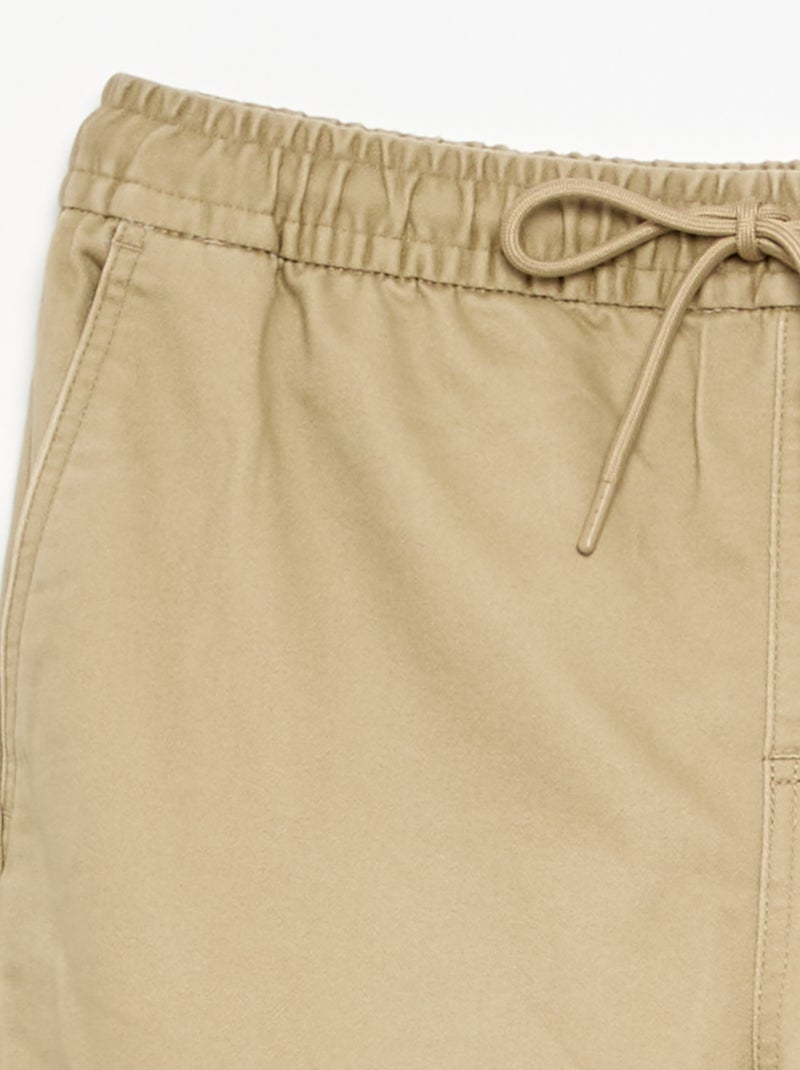 Broek met zakken in joggingstijl Biege - Kiabi