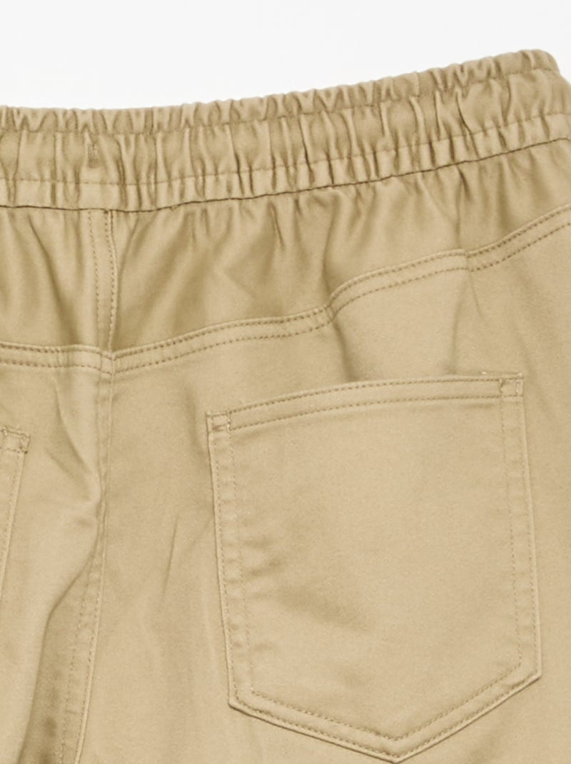 Broek met zakken in joggingstijl Biege - Kiabi