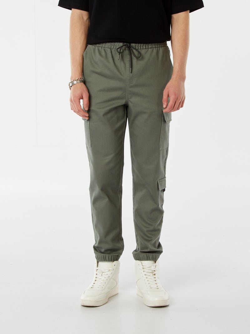 Broek met zakken in joggingstijl Groen - Kiabi