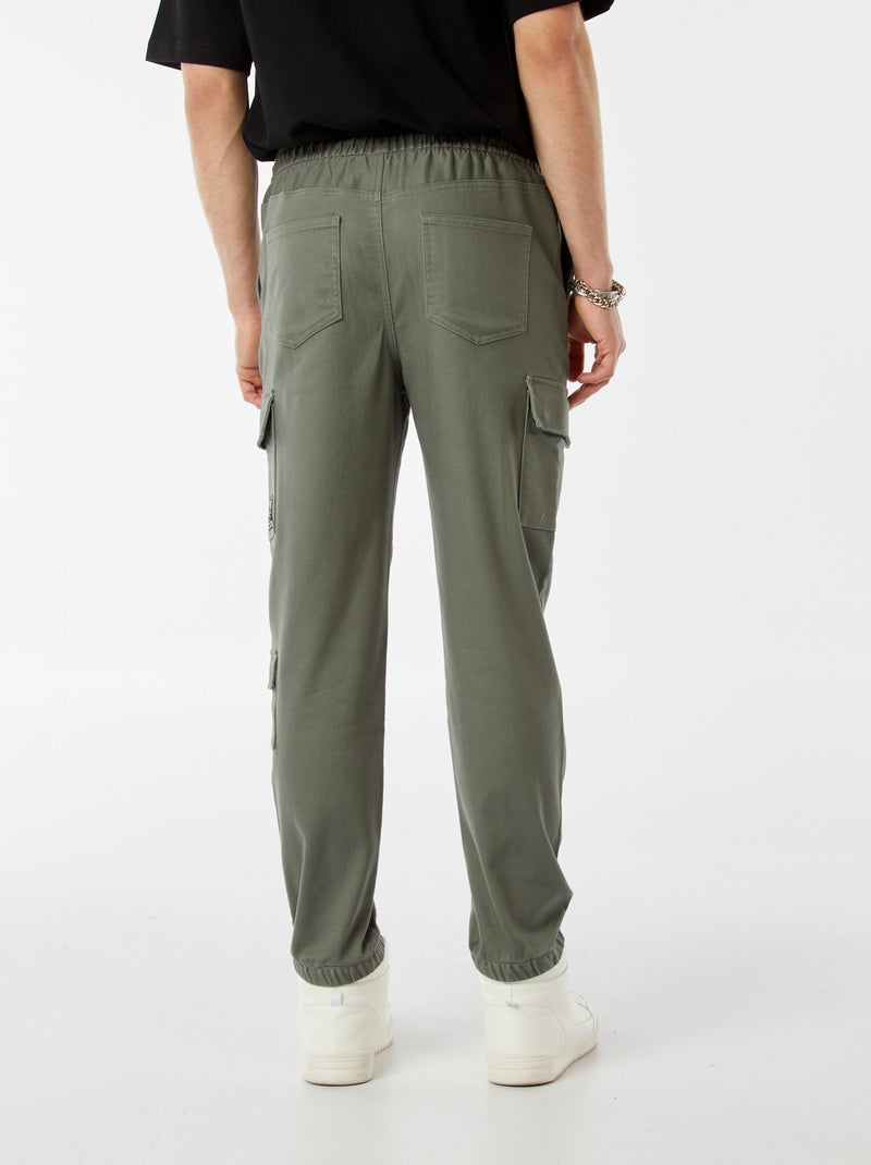 Broek met zakken in joggingstijl Groen - Kiabi