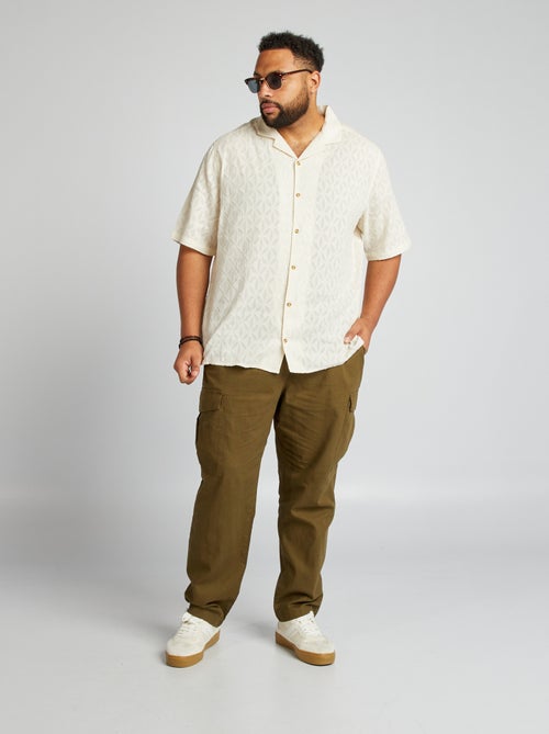 Broek met zakken van linnenmix - Kiabi