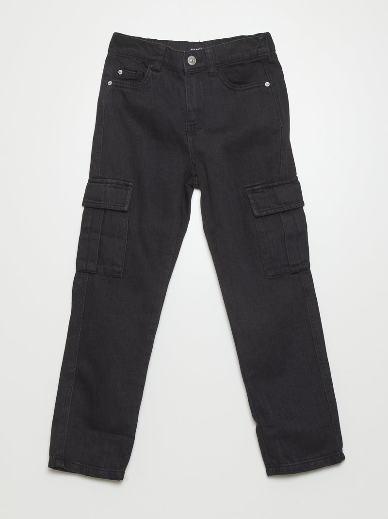 Broek met zakken ZWART - Kiabi