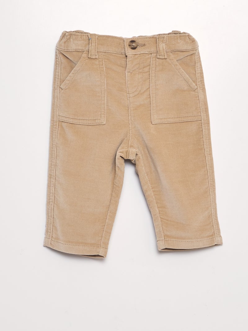 Broek van corduroy BIEGE - Kiabi