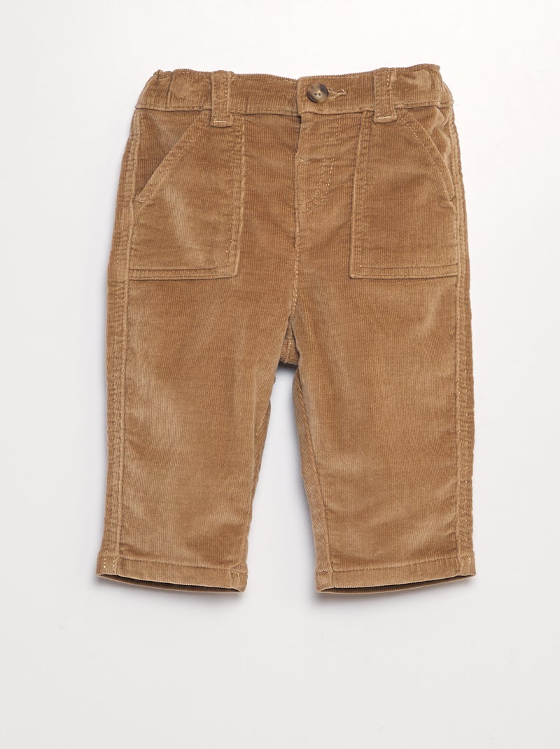 Broek van corduroy BIEGE - Kiabi