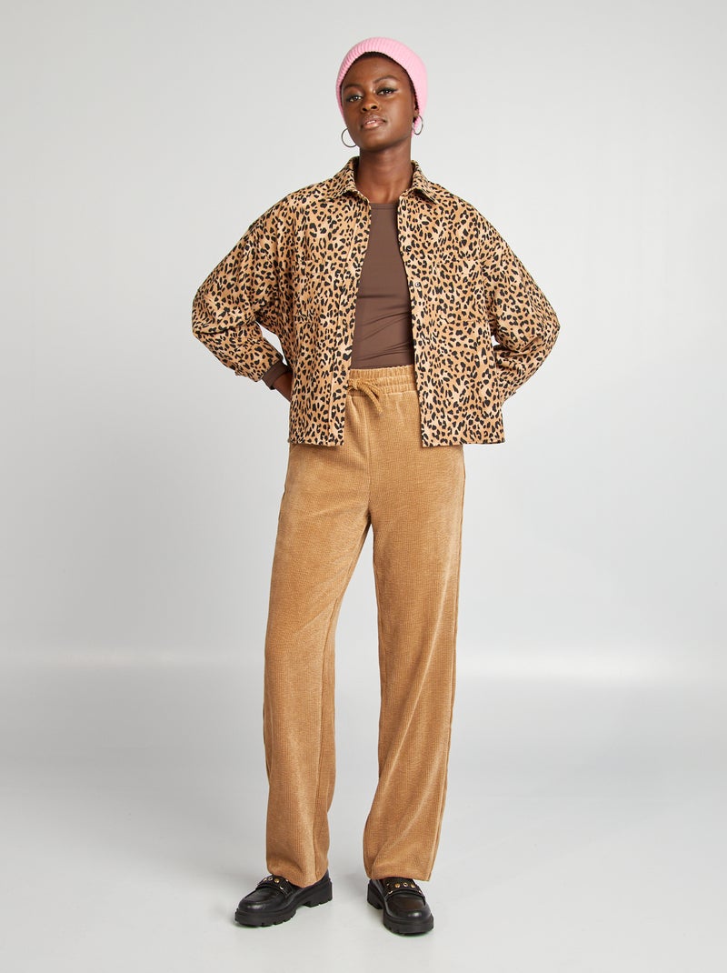 Broek van corduroy BIEGE - Kiabi