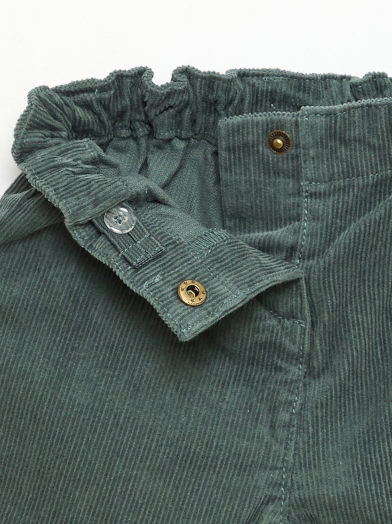 Broek van corduroy 'Disney' 'Simba' Groen - Kiabi