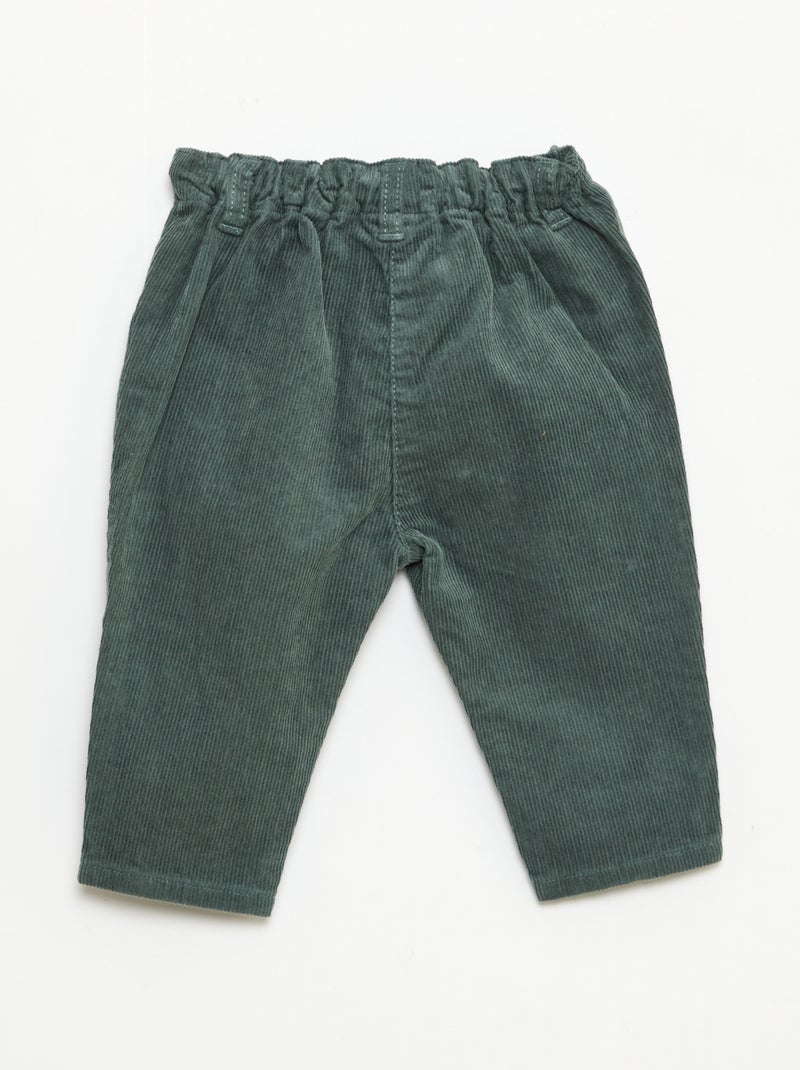 Broek van corduroy 'Disney' 'Simba' Groen - Kiabi