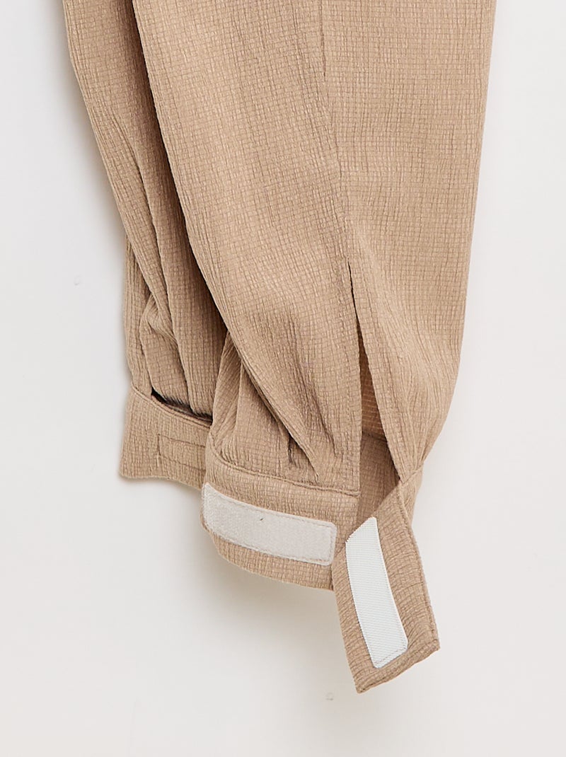 Broek van crêpestof - So Easy Biege - Kiabi