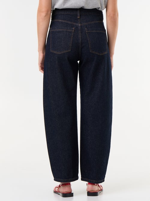 Broek van denim met wijde barrel fit - Kiabi