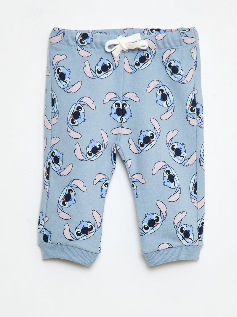 Broek van french terry 'Disney' Blauw - Kiabi