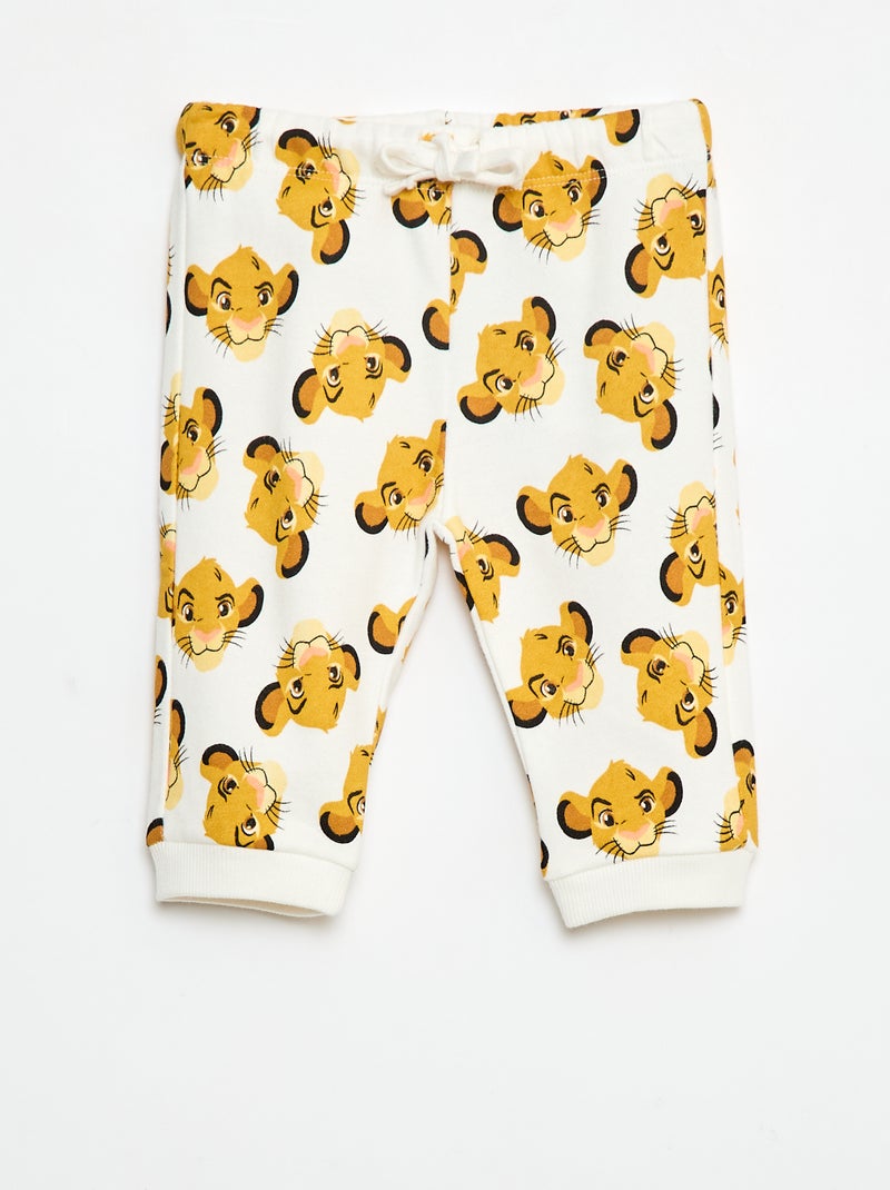 Broek van french terry 'Disney' Wit - Kiabi