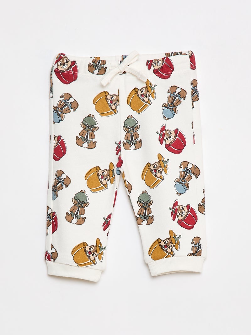Broek van french terry 'Disney' Wit - Kiabi