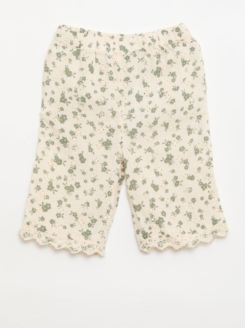 Broek van geborduurd katoengaas - Kiabi Broek van geborduurd katoengaas - Kiabi
