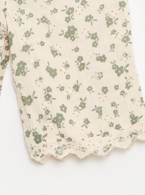 Broek van geborduurd katoengaas - Kiabi Broek van geborduurd katoengaas - Kiabi