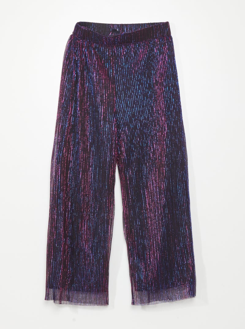 Broek van geplooid tricot PAARS - Kiabi