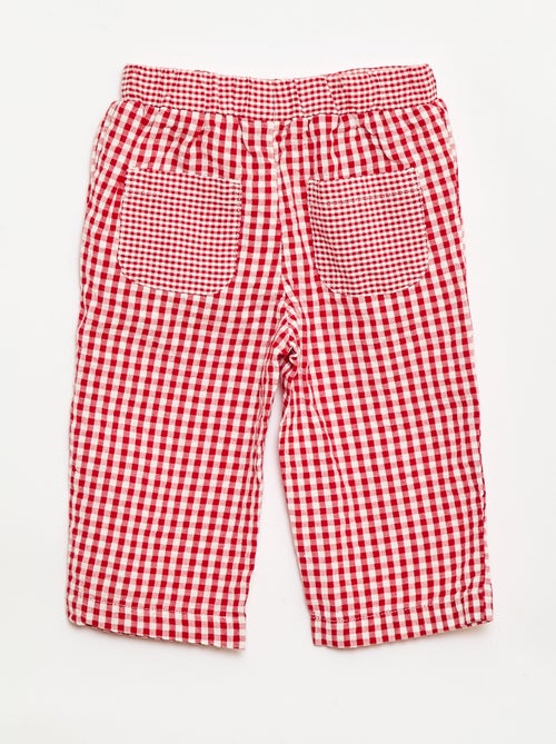 Broek van geribde jerseytricot met elastische taille - Kiabi