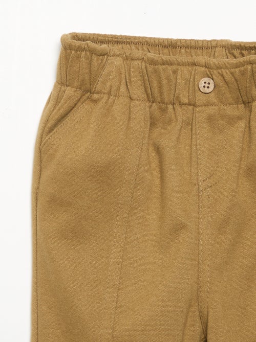 Broek van geruwde flanel - Kiabi