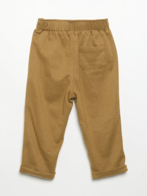 Broek van geruwde flanel - Kiabi