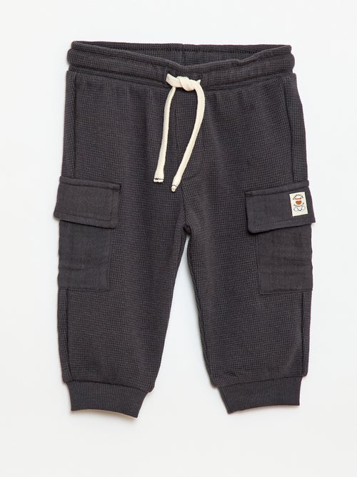 Broek van gewafelde tricot - Kiabi