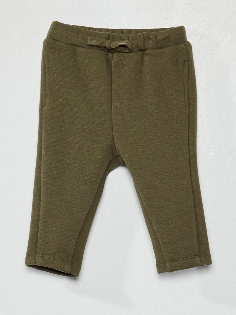 Broek van joggingstof groen - Kiabi