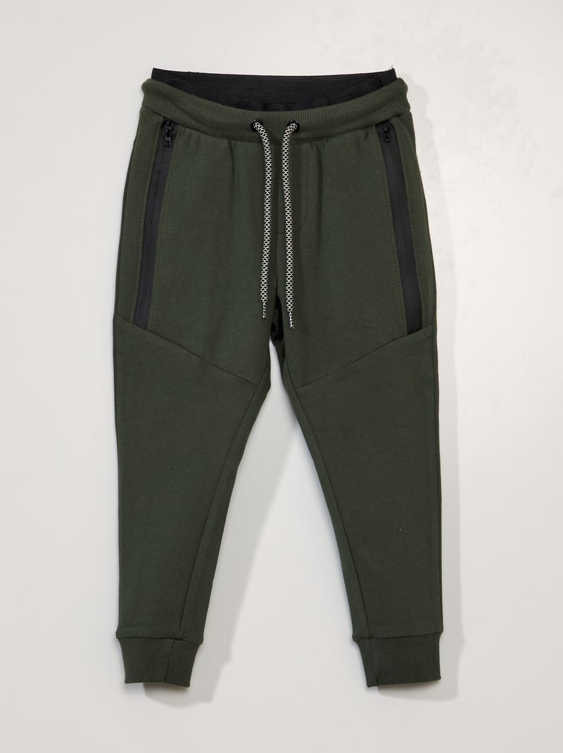 Broek van joggingstof KAKI - Kiabi