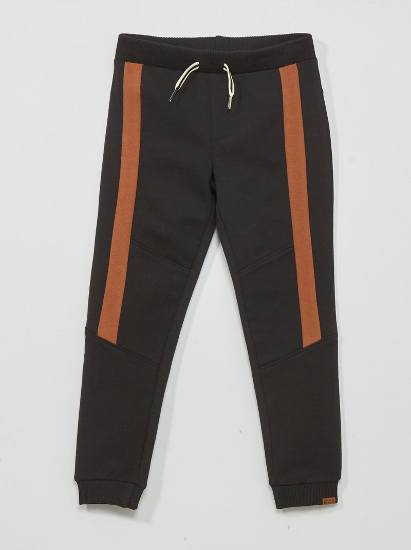 Broek van joggingstof ZWART - Kiabi