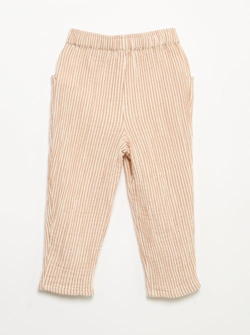 Broek van katoenen gaas - Kiabi