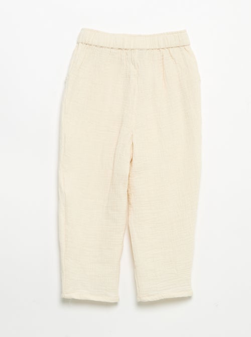 Broek van katoenen gaas - Kiabi