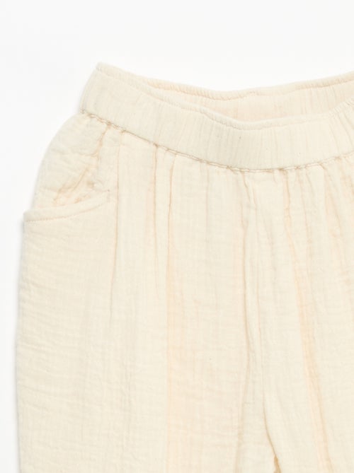 Broek van katoenen gaas - Kiabi
