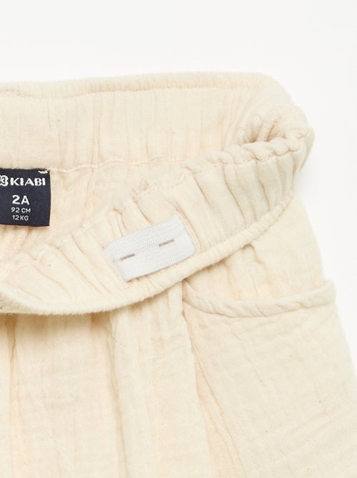 Broek van katoenen gaas - Kiabi