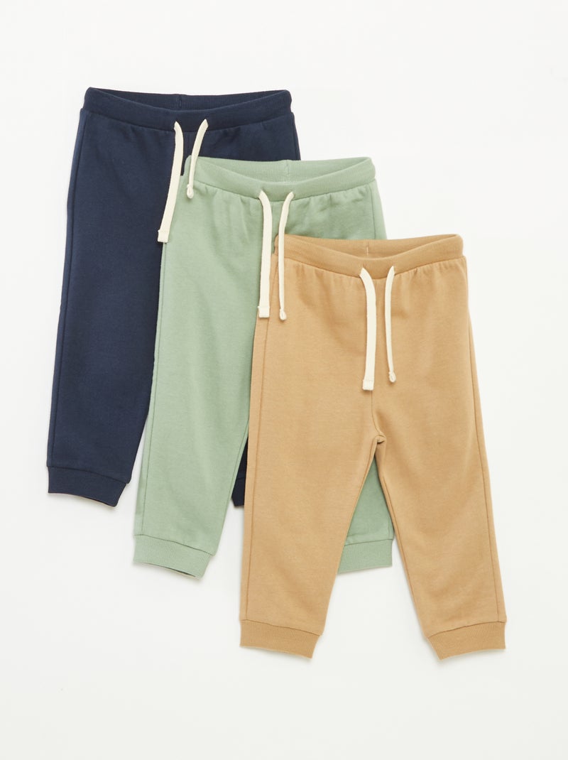 Broek van lichte joggingstof met elastische tailleband Biege - Kiabi