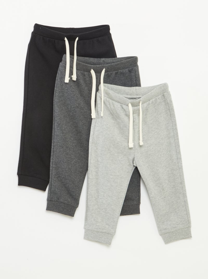 Broek van lichte joggingstof met elastische tailleband Grijs - Kiabi