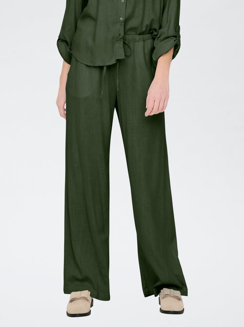 Broek van linnenmix 'JDY' - Kiabi