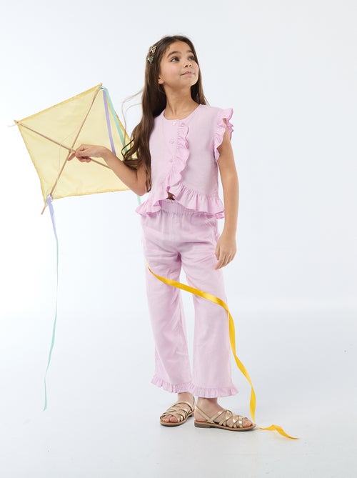 Broek van linnenmix - Kiabi