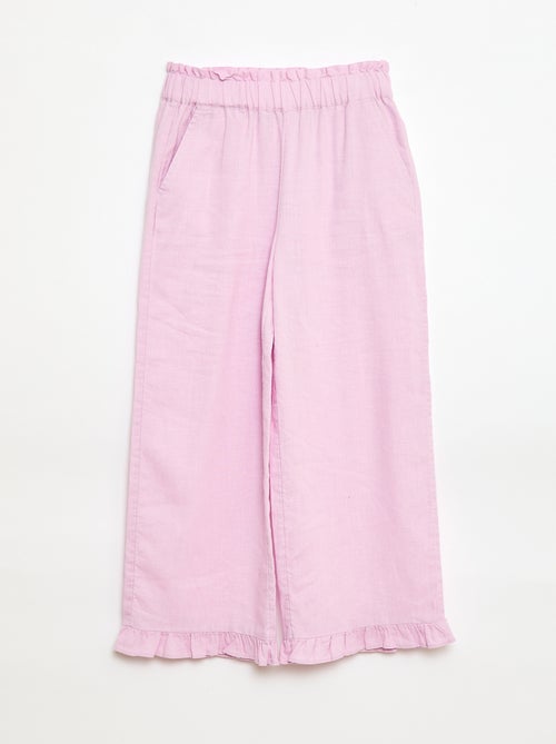 Broek van linnenmix - Kiabi