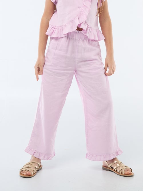 Broek van linnenmix - Kiabi