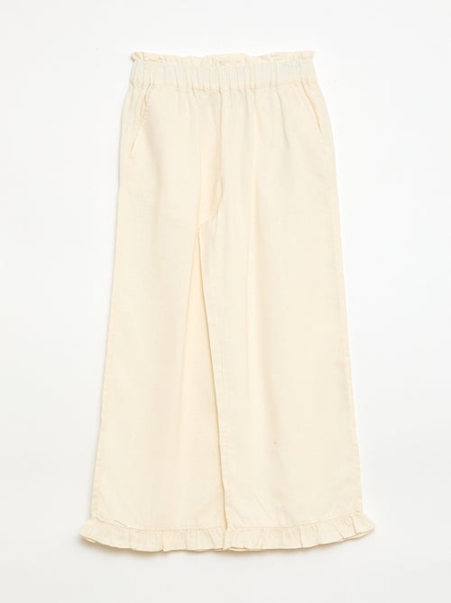 Broek van linnenmix - Kiabi