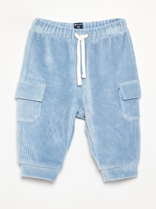 Broek van ribfluweel met cargozakken - Kiabi